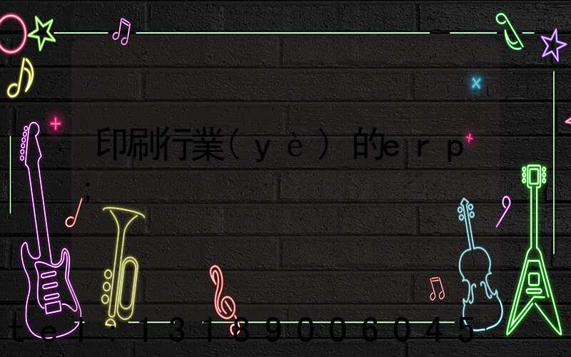 印刷行業(yè)的erp