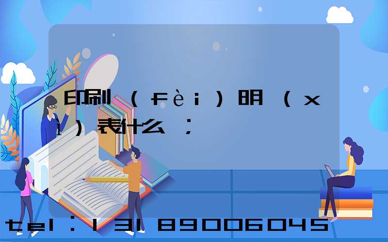 印刷費(fèi)明細(xì)表什么樣