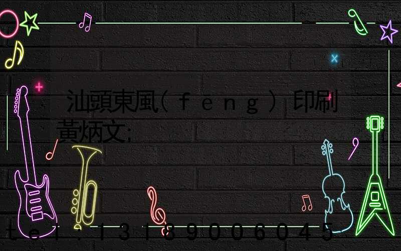 汕頭東風(fēng)印刷黃炳文