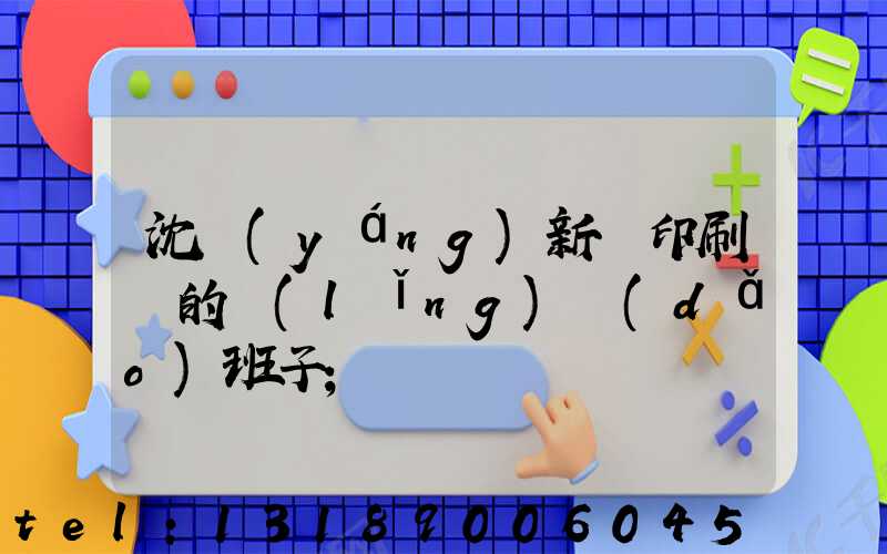 沈陽(yáng)新華印刷廠的領(lǐng)導(dǎo)班子